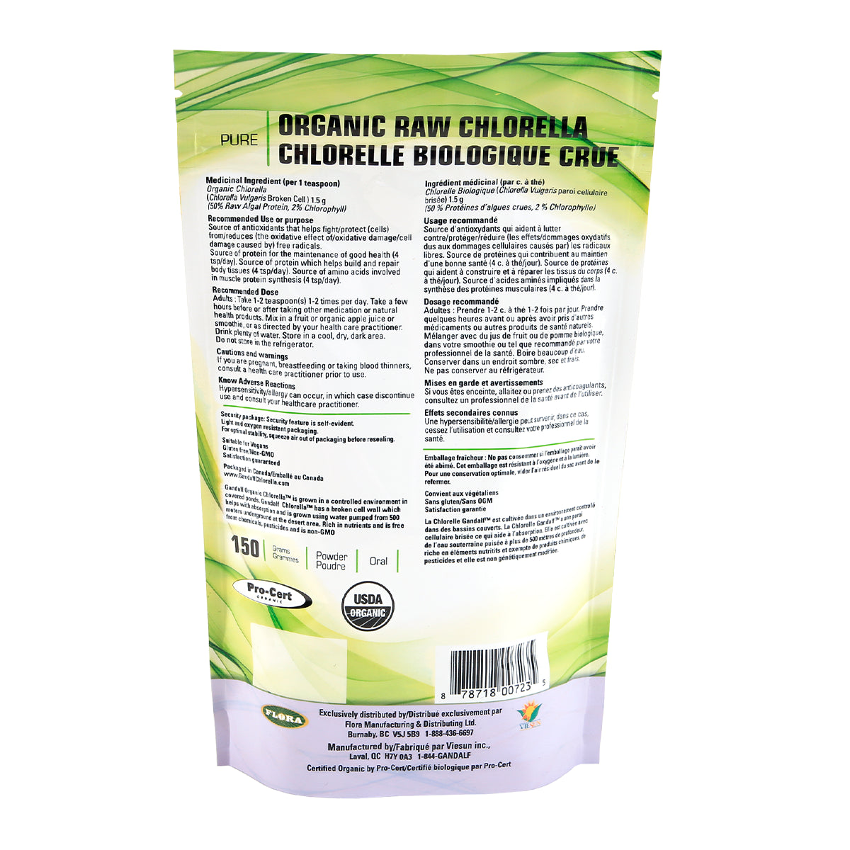 Gandalf Organic Raw Chlorella - 150 g
