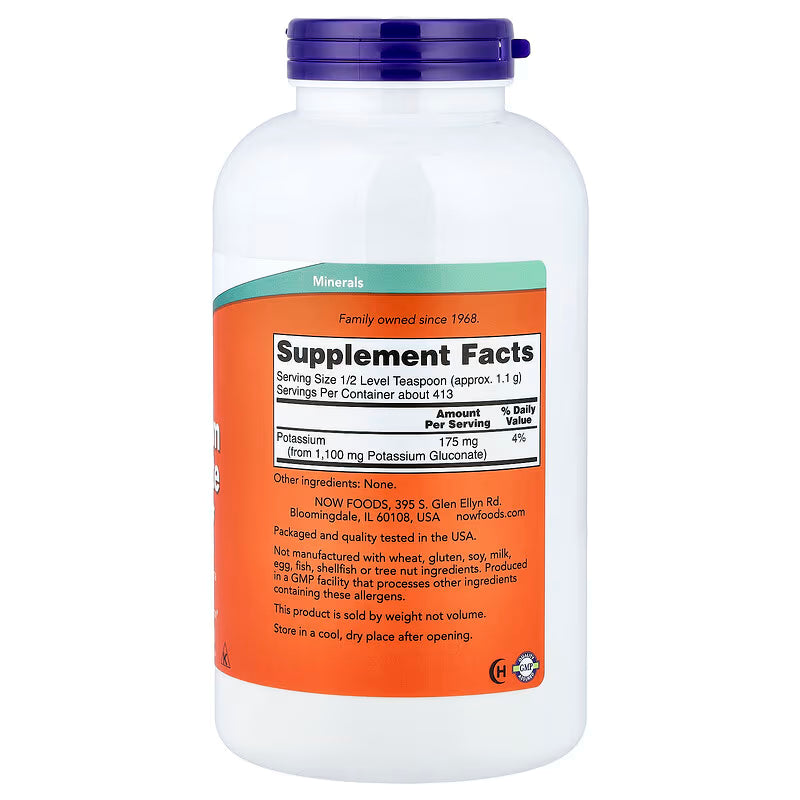 Now Foods Potassium Gluconate