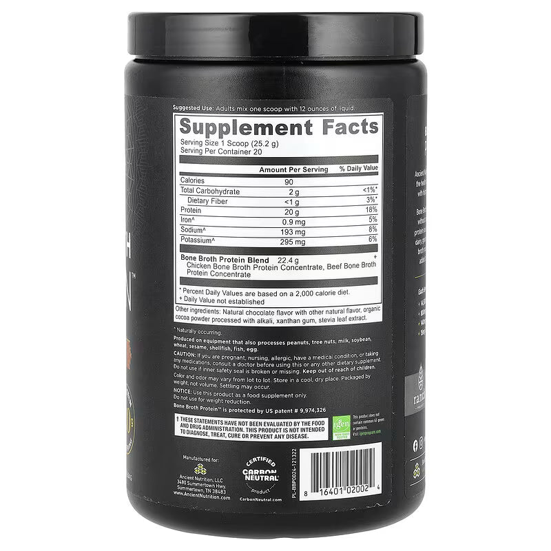 Ancient Nutrition Bone Broth Protein™ - Chocolate