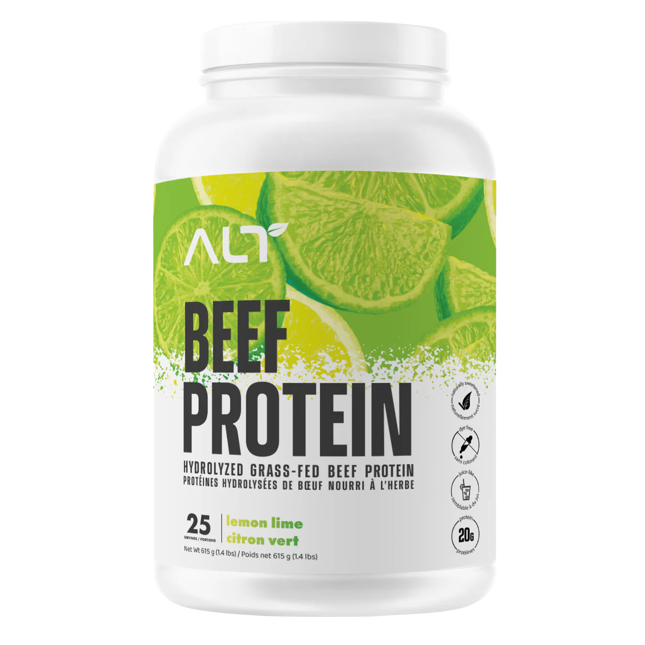 ALTLP Grass-Fed Beef Protein Isolate – Lemon Lime – 25 Servings