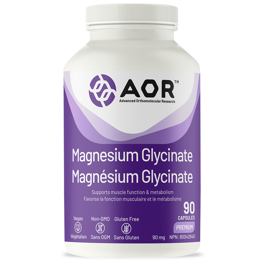 AOR Magnesium Glycinate - 90 mg - 90 caps