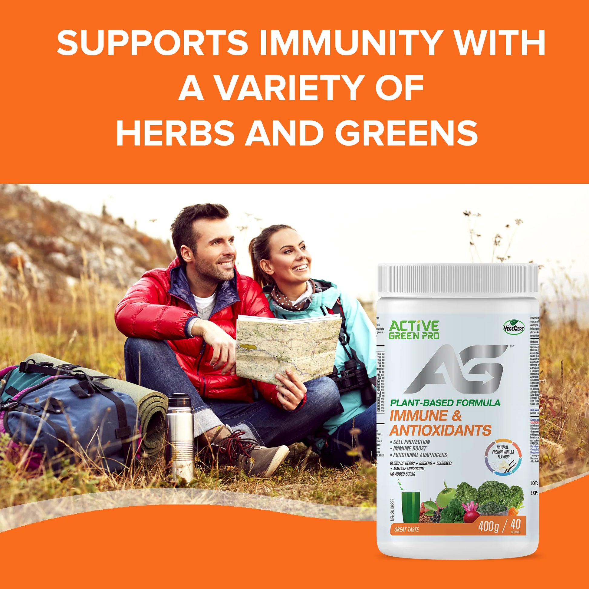 Active Green Pro Immune & Antioxidants – French Vanilla 400 g