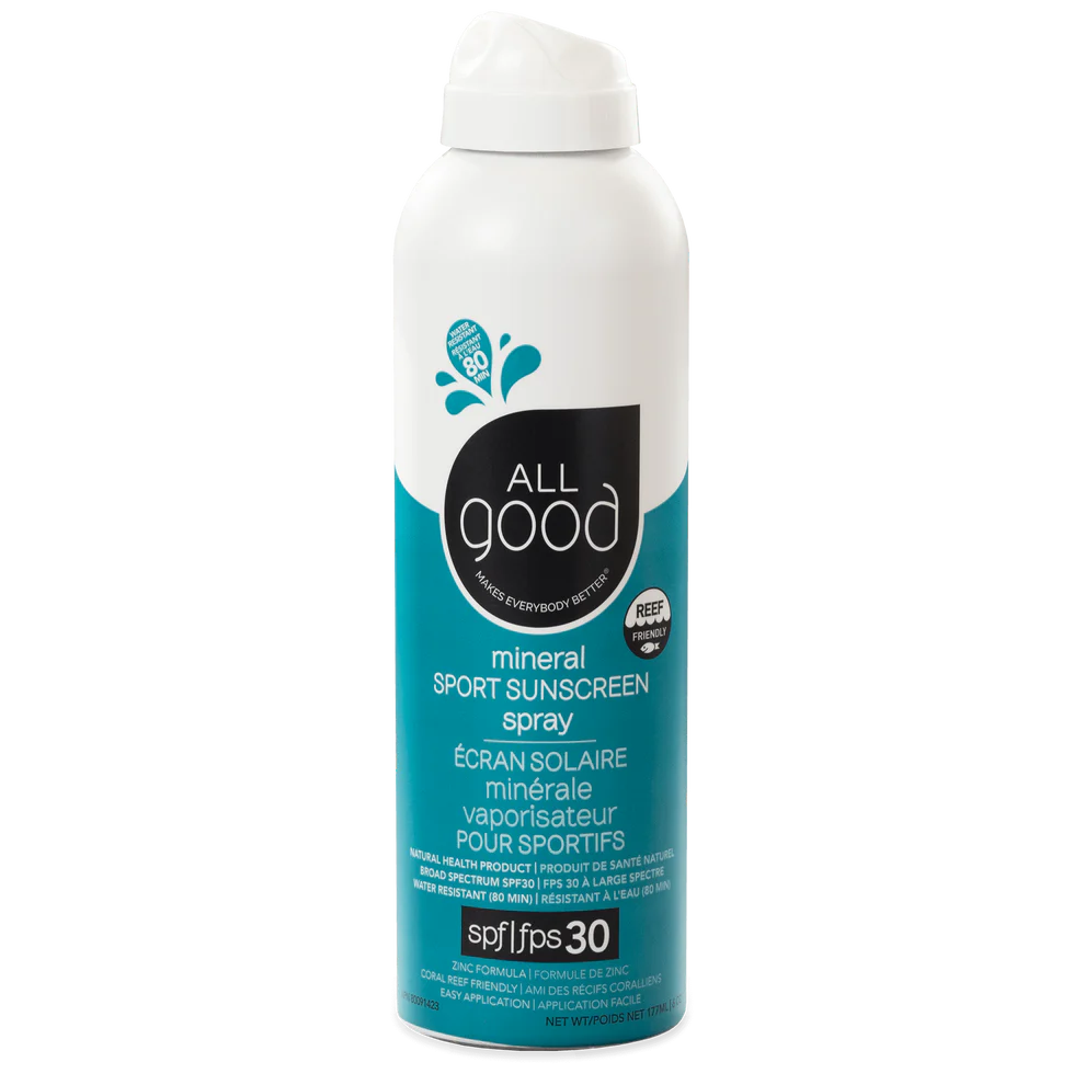 All Good Sport Mineral Sunscreen Spray SPF 30 – 6 oz