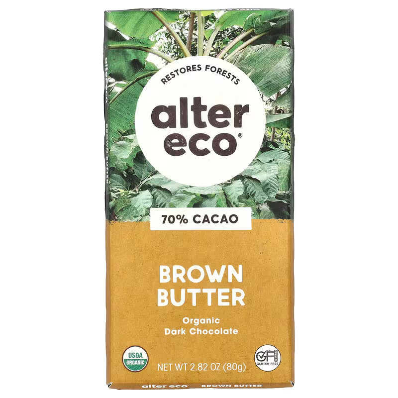 Alter Eco Dark Salted Brown Butter Organic Dark Chocolate – 80 g