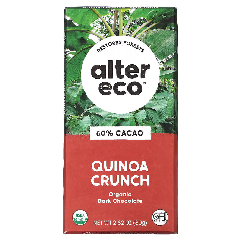 Alter Eco Deep Dark Quinoa Crunch Organic Dark Chocolate – 80 g