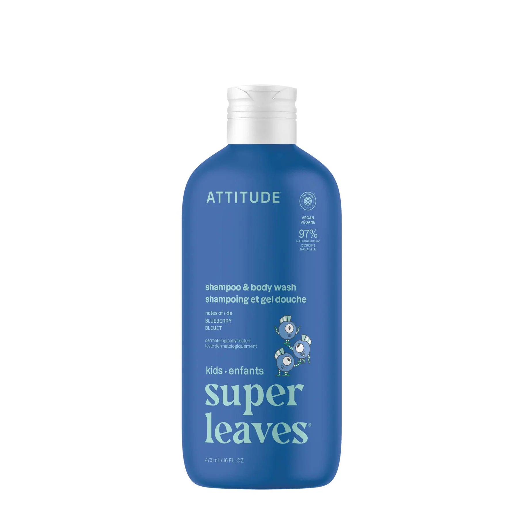 Attitude Kids 2-in-1 Shampoo & Body Wash – Blueberry - 473 mL