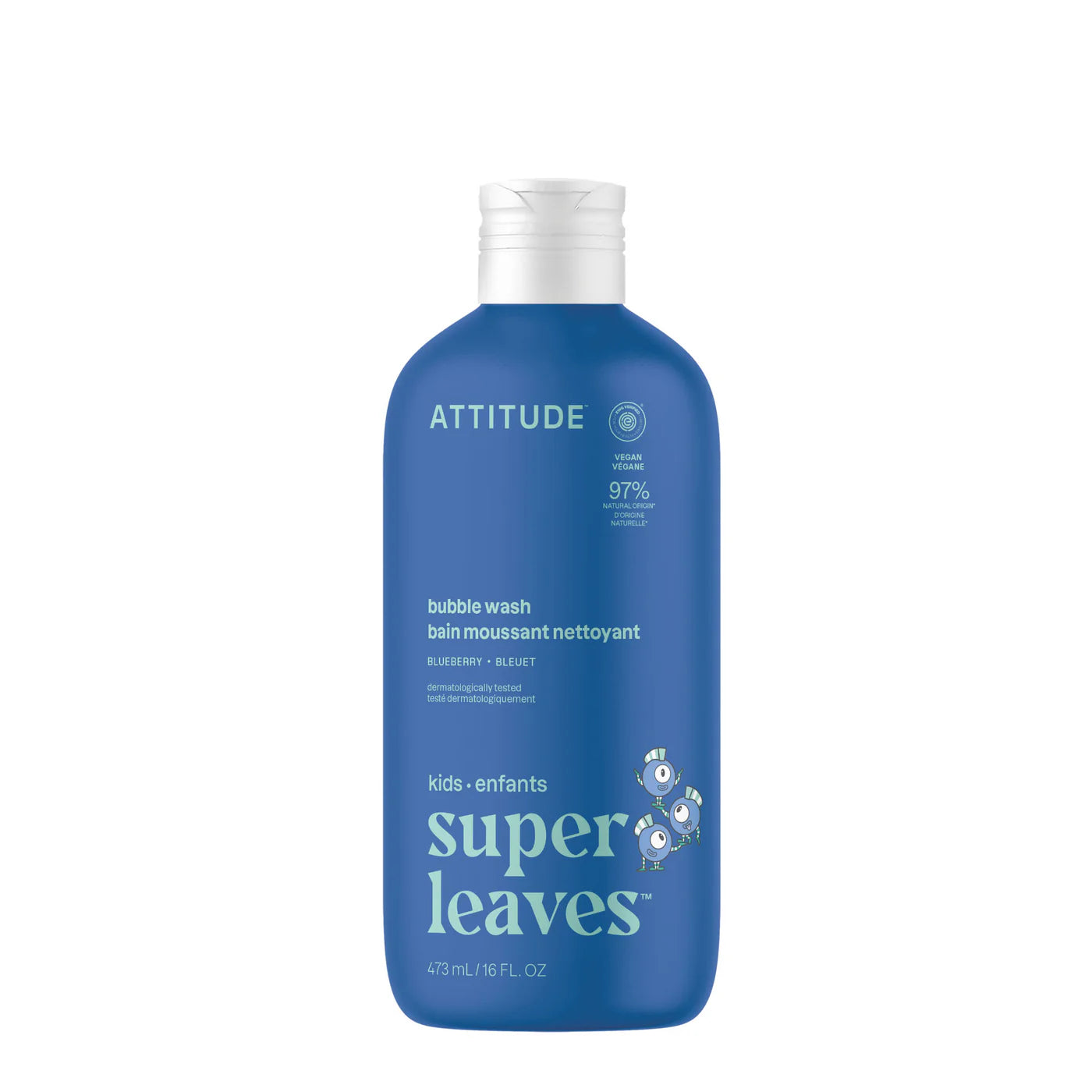 Attitude Kids Bubble Bath – Blueberry - 473 mL