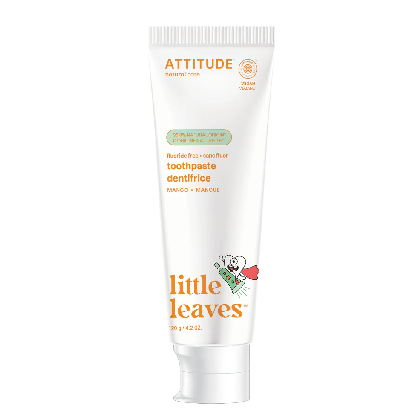 Attitude Kids Fluoride-Free Toothpaste – Mango - 120 g