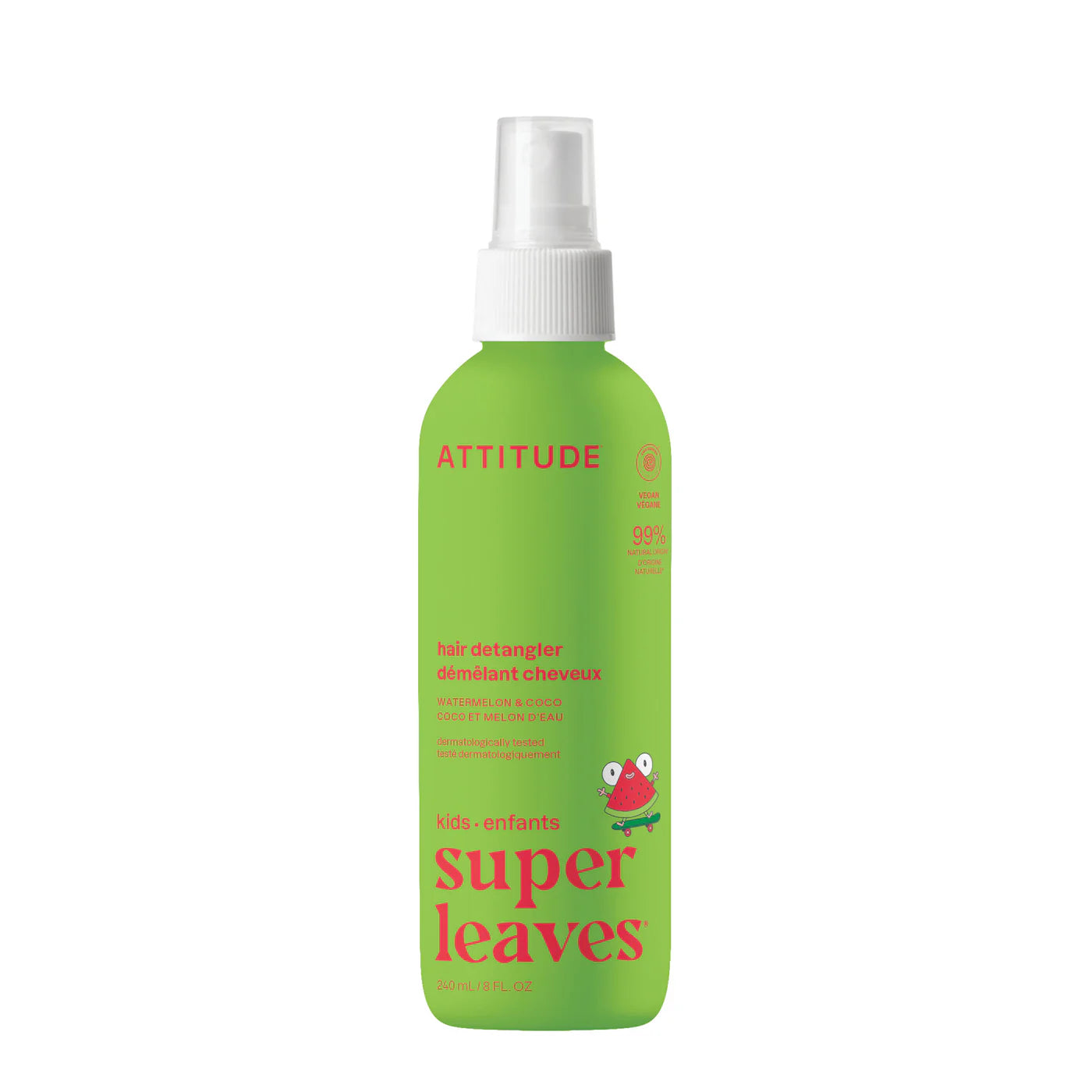 Attitude Kids Hair Detangler – Watermelon & Coco - 240 mL