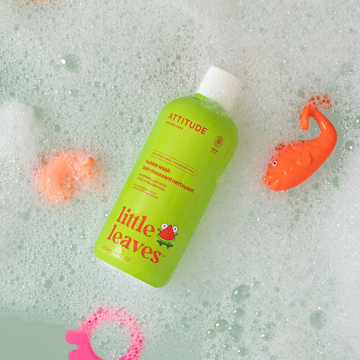 Attitude Kids Bubble Bath - Watermelon & Coco - 473 mL