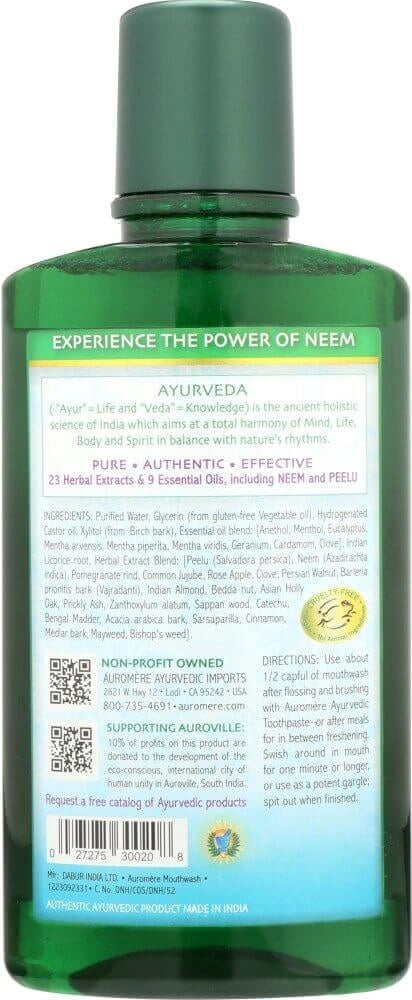 Auromere Ayurvedic Mouthwash – 473 mL Bottle