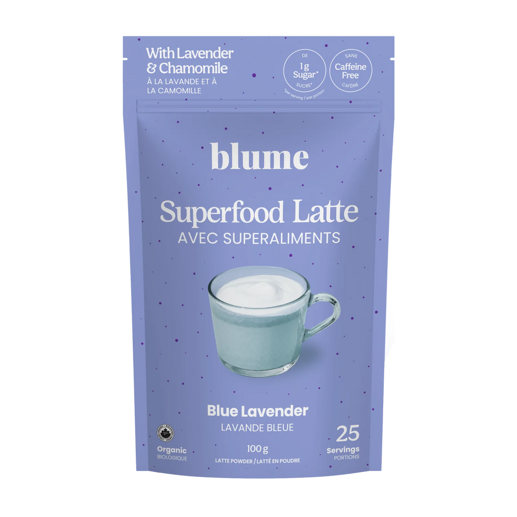 Blume Superfood Latte Powder Blue Lavender Blend - 25 Servings