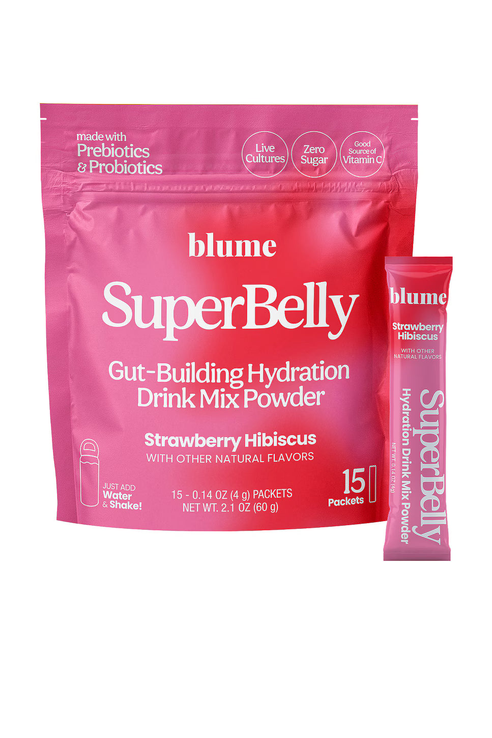 Blume Superbelly Strawberry Hibiscus - 15 Packets