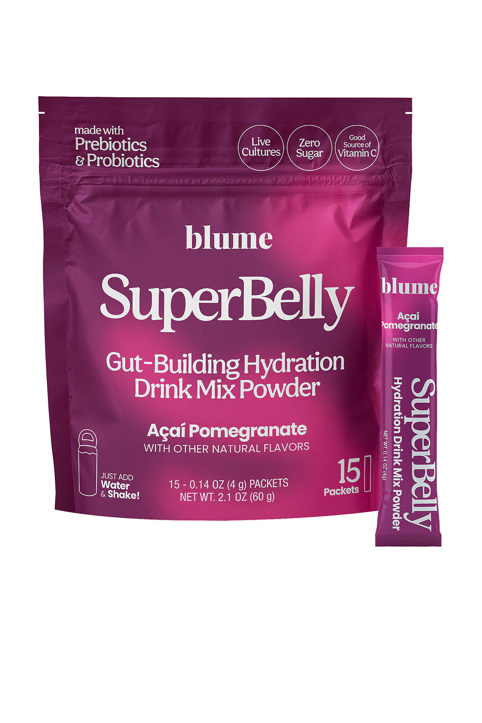 Blume Superbelly Acai Pomegranate - 15 Packets
