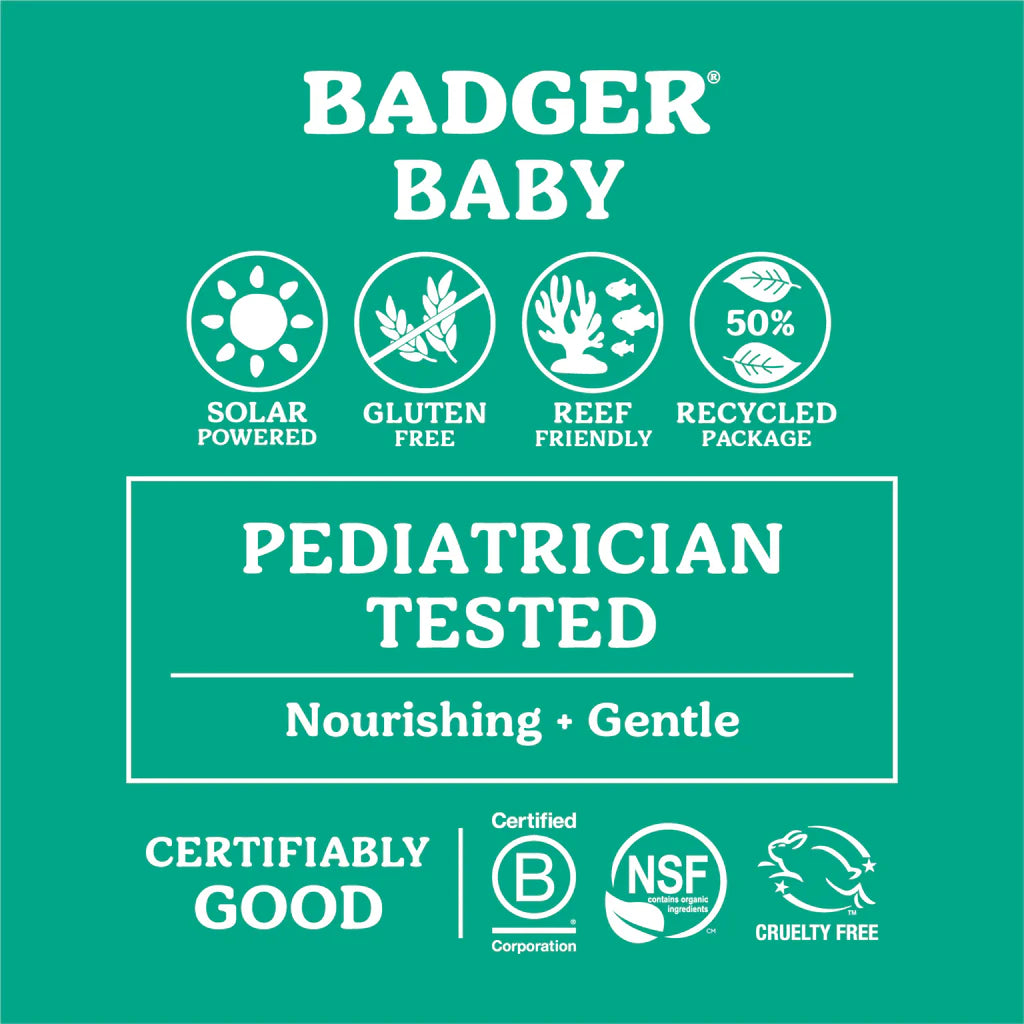 Badger Baby Mineral Sunscreen Cream SPF 40 – 87 mL Tube