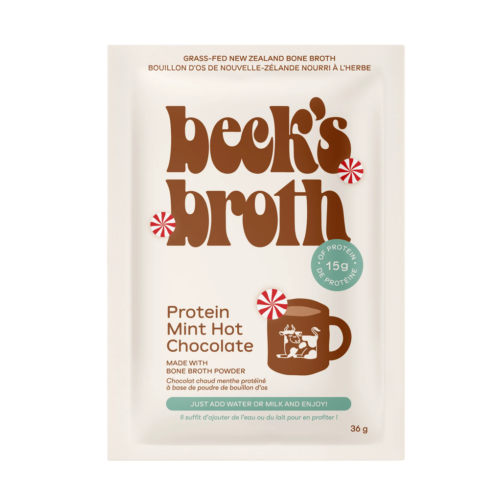 Beck’s Broth Protein Mint Hot Chocolate