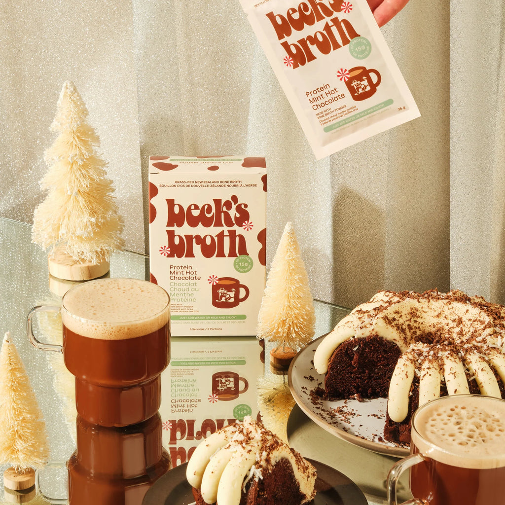 Beck’s Broth Protein Mint Hot Chocolate