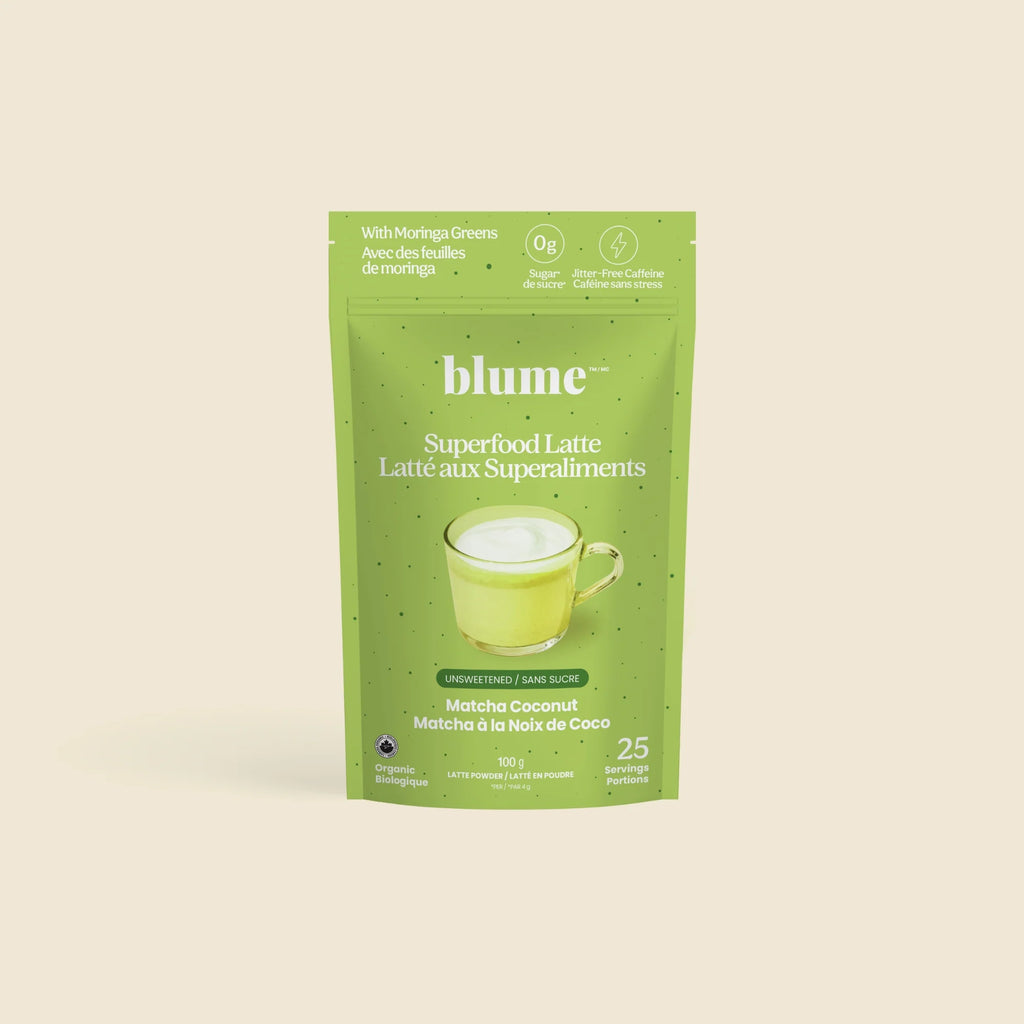 Blume Superfood Latte Powder Matcha Coconut Blend - 25 Servings