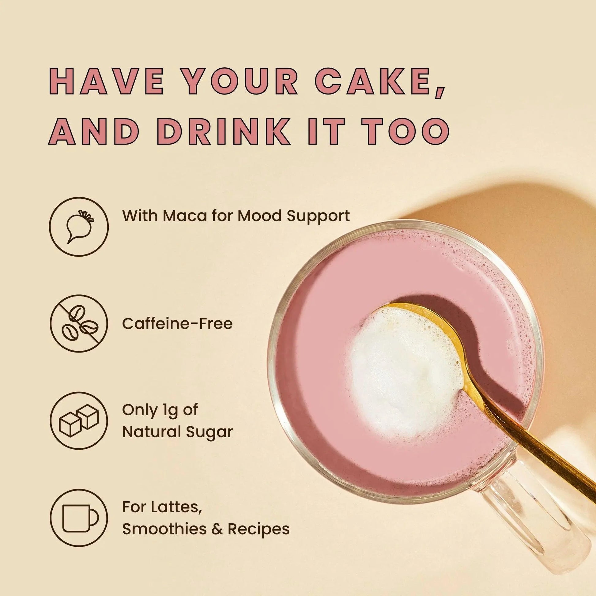 Blume  Superfood Latte Powder Birthday Cake Blend - 25 Servings