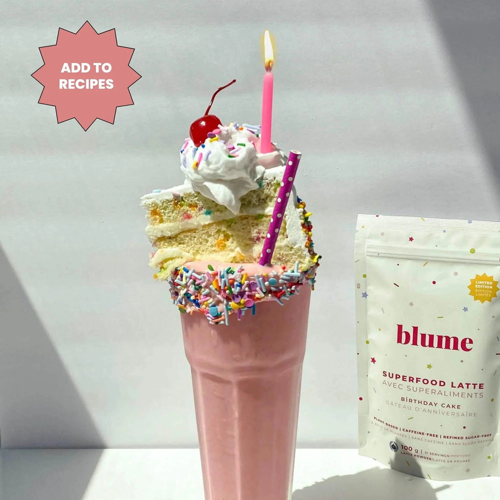 Blume  Superfood Latte Powder Birthday Cake Blend - 25 Servings