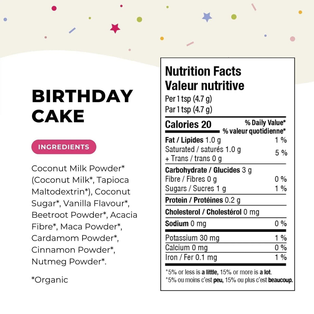Blume  Superfood Latte Powder Birthday Cake Blend - 25 Servings