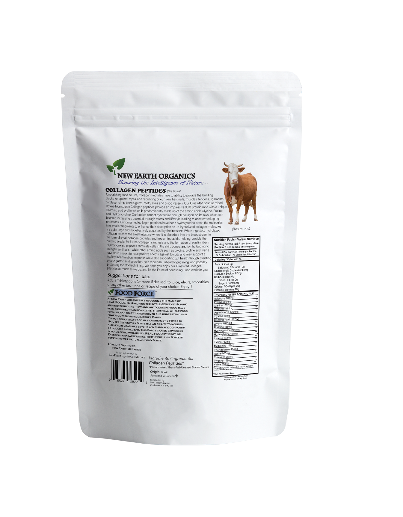 New Earth Organics New Earth Organic Grass - Fed Collagen Peptides
