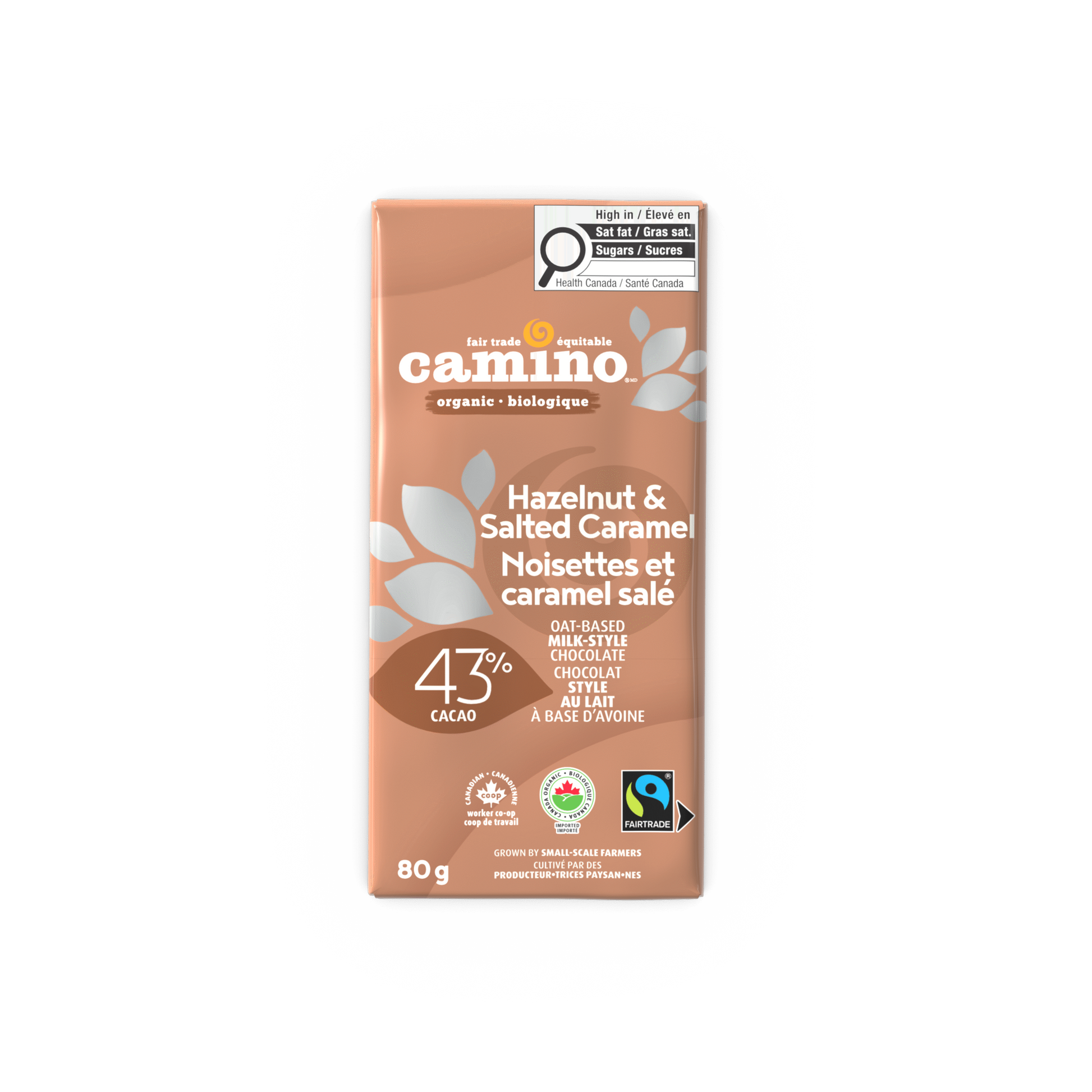 Camino Hazelnuts & Salted Caramel Milk-Style Chocolate Bar – 80g