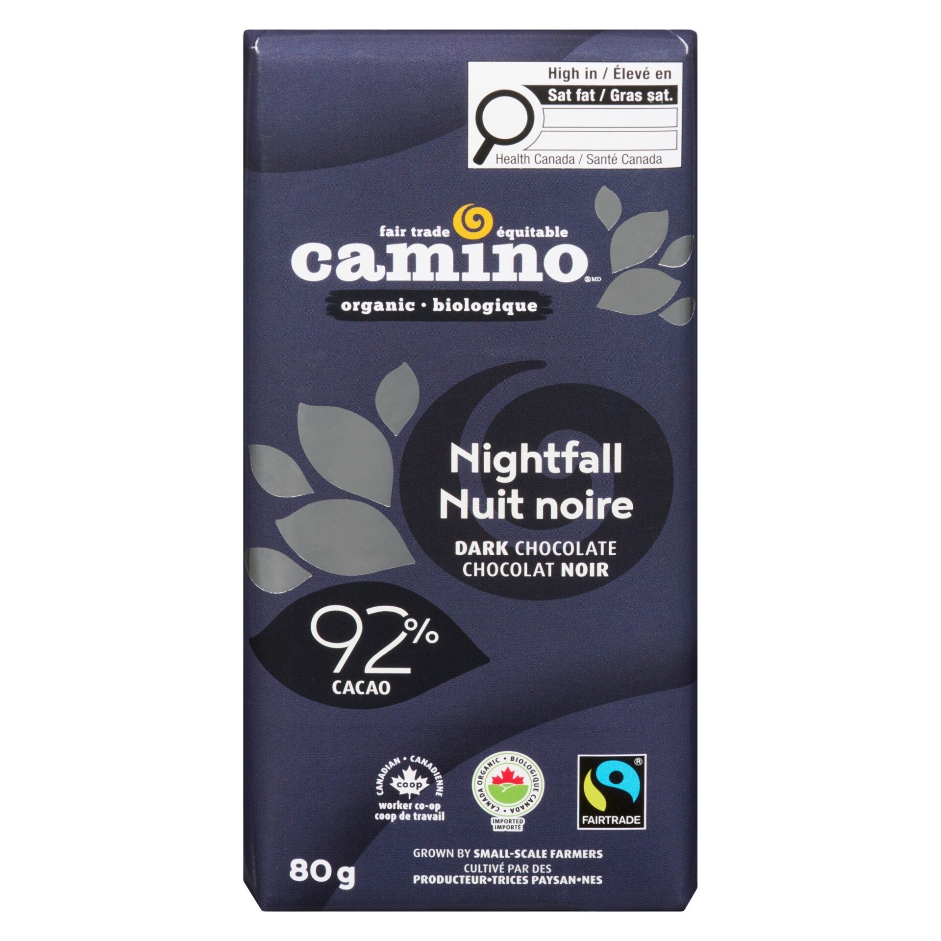 Camino Nightfall 92% Cacao Dark Chocolate Bar – 80g