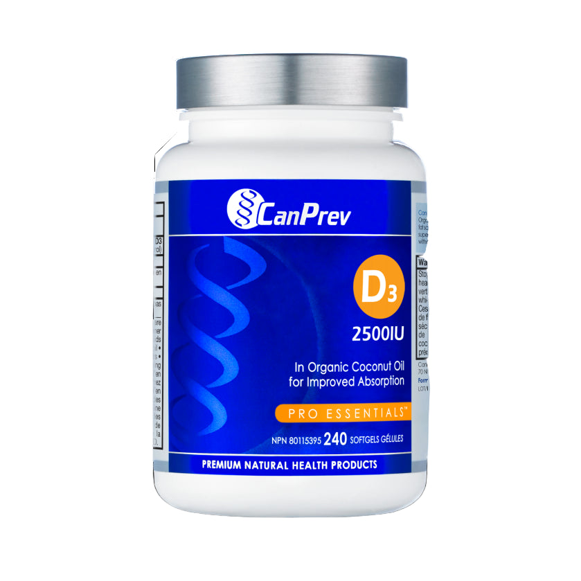 CanPrev D3 2500 IU - MCT Base - 240 Softgels