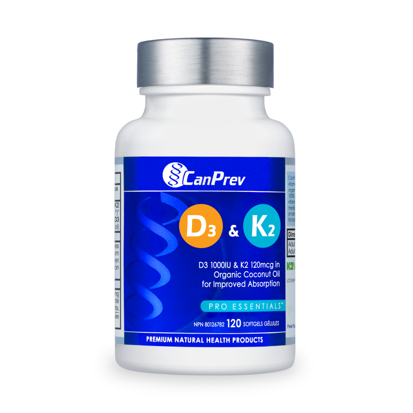 CanPrev D3 & K2 - 120 Softgels