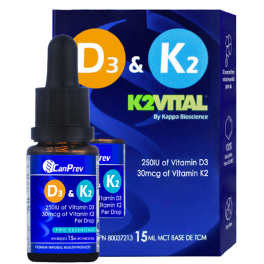 CanPrev D3 & K2 Drops - MCT Base - 15 mL