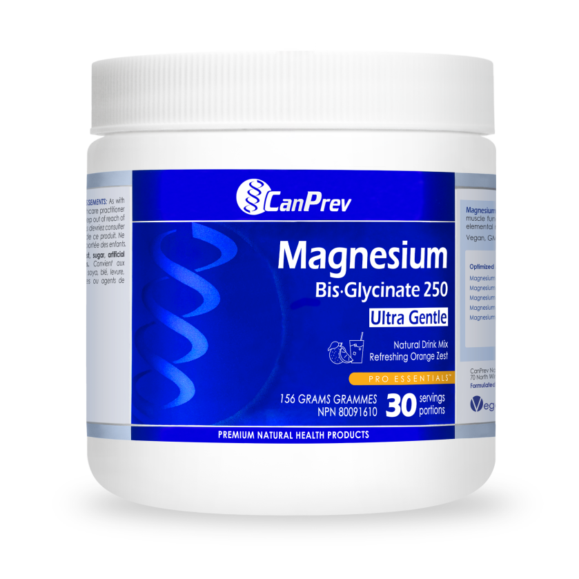 CanPrev Magnesium Bis - Glycinate - Drink Mix - Orange Zest - 156 g