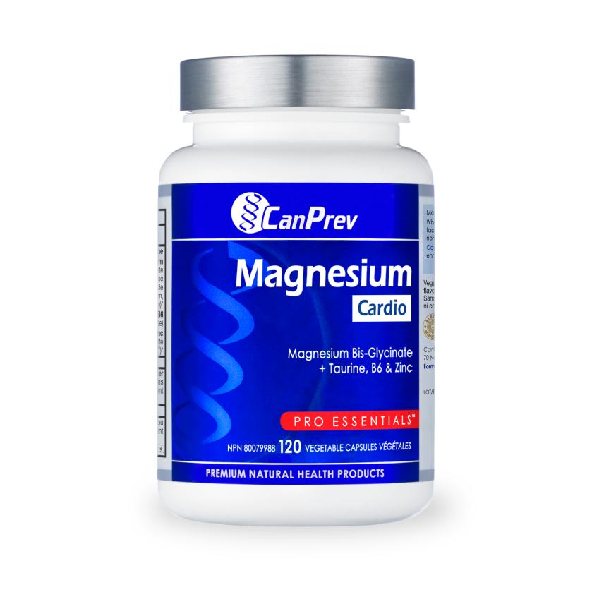CanPrev Magnesium Cardio + Taurine, B6 & Zinc - 120 Vegetable Caps