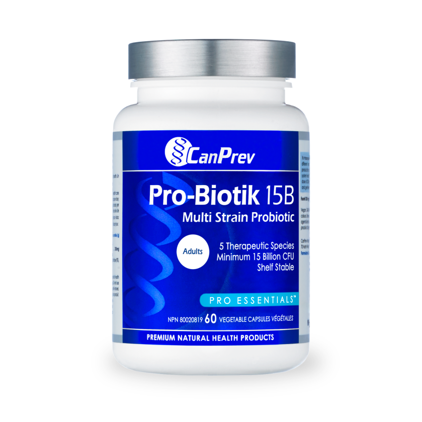 CanPrev Pro - Biotik 15 Billion Multi Strain Probiotic - 60 Vegetable Caps