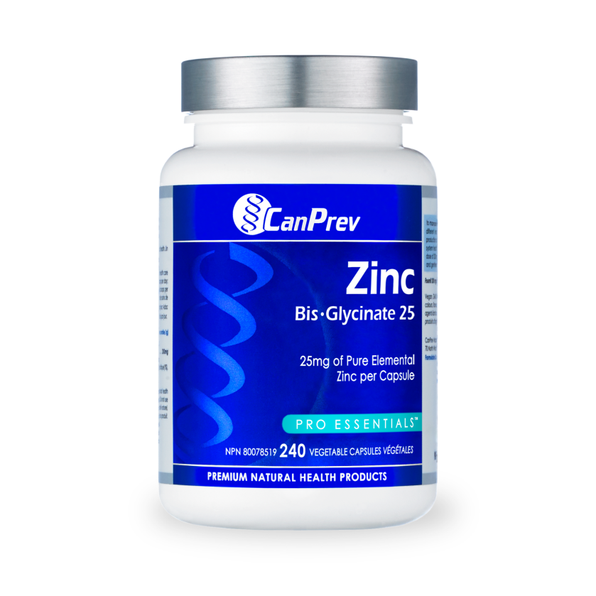 CanPrev Zinc Bis - Glycinate 25 - 240 Vegetable Caps