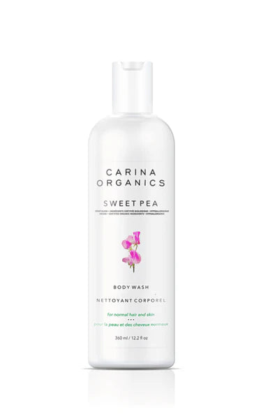 Carina Organics Daily Moisturizing Body Wash - Sweet Pea – 250 mL