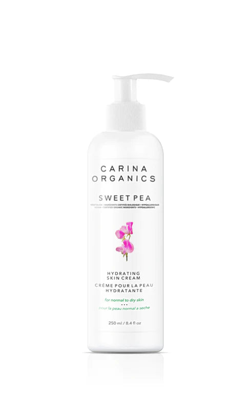 Carina Organics Daily Moisturizing Skin Cream – Sweet Pea – 250 mL