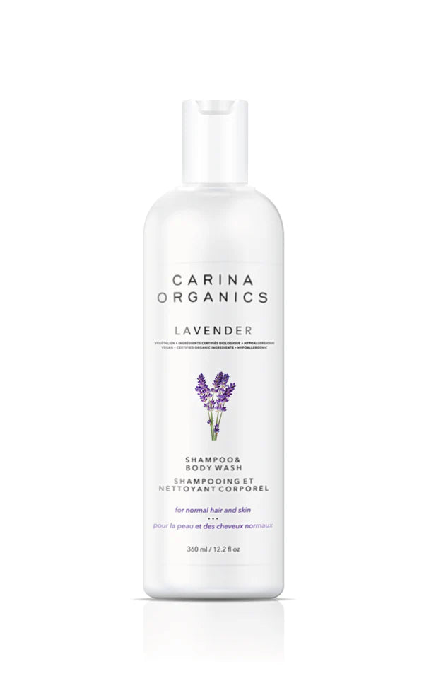 Carina Organics Lavender Shampoo & Body Wash – 250 mL