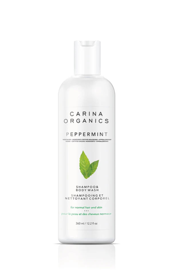 Carina Organics Peppermint Shampoo & Body Wash – 250 mL