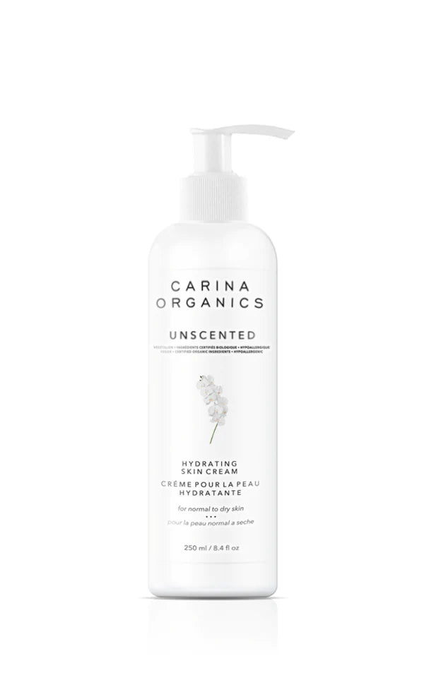 Carina Organics Unscented Moisturizing Hydrating Skin Cream – 250 mL