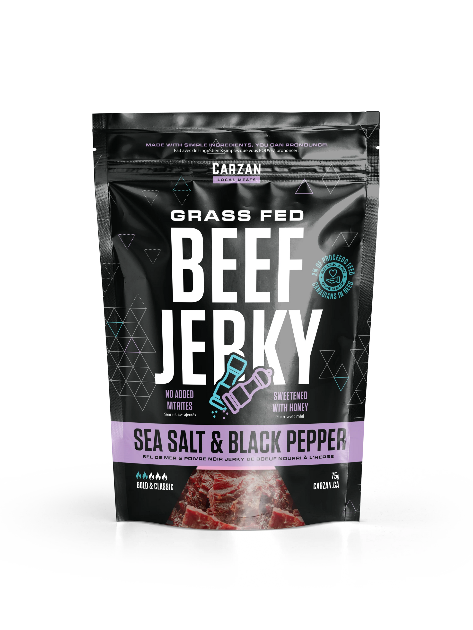Carzan Sea Salt And Black Pepper Beef Jerky – 75 g