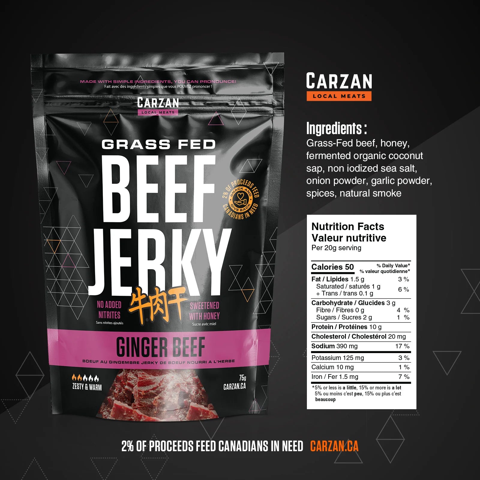 Carzan Ginger Beef Jerky – 70 g