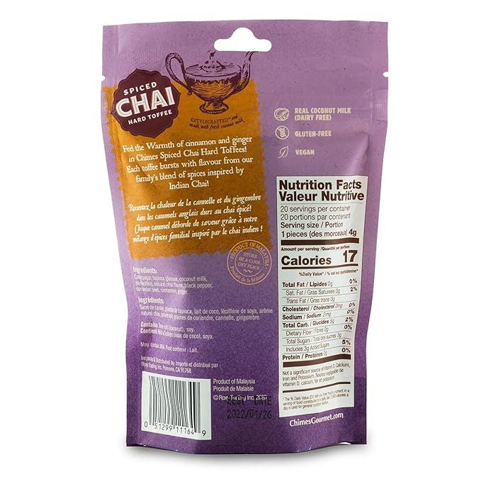 Chimes Coconut Spiced Chai Hard Toffee Candy – 100 g