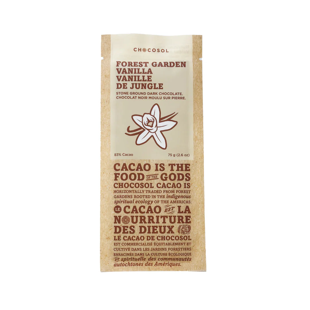 ChocoSol Forest Garden Vanilla 83% Dark Chocolate Bar – 75g
