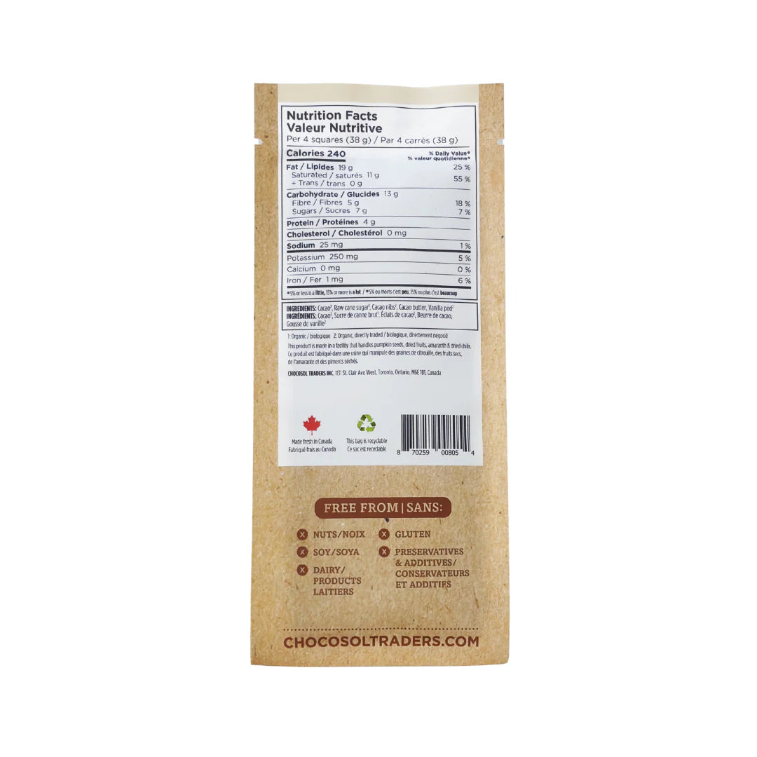 ChocoSol Forest Garden Vanilla 83% Dark Chocolate Bar – 75g