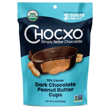 Chocxo Dark Chocolate Peanut Butter Cups – 98 g