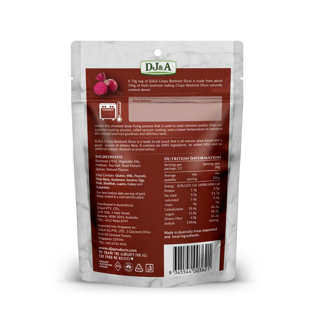 DJ&A Crispy Beetroot Slices – 70g