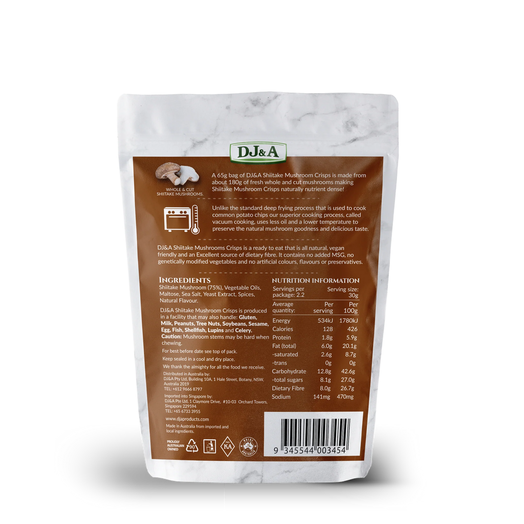 DJ&A Shiitake Mushroom Crisps – 65g