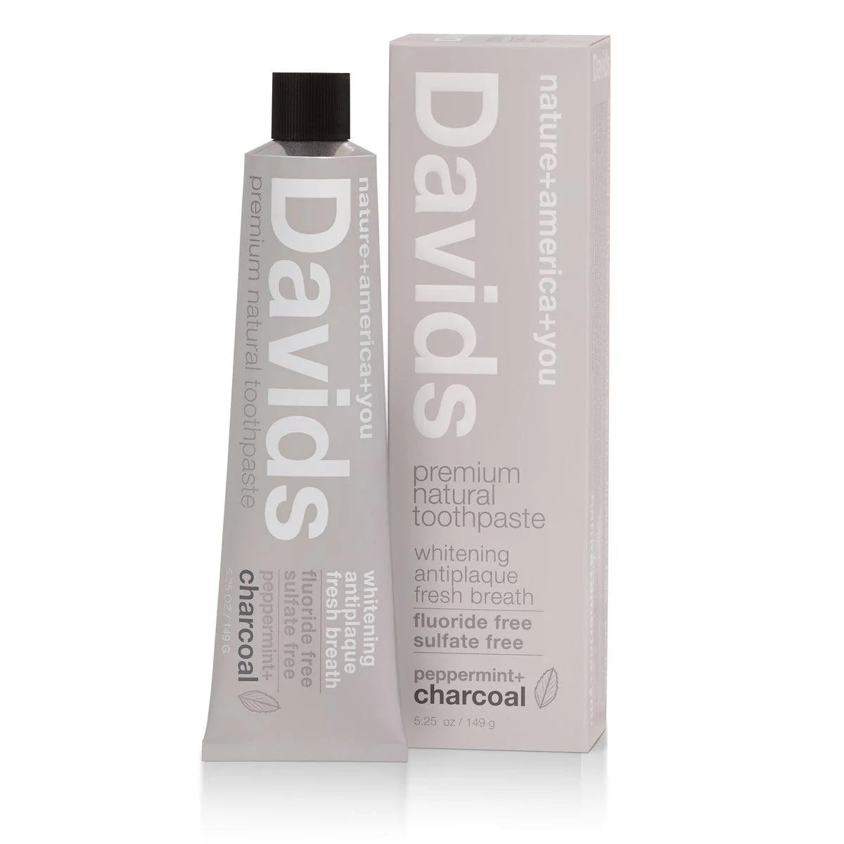 Davids Peppermint Charcoal Premium Natural Toothpaste – 149 g