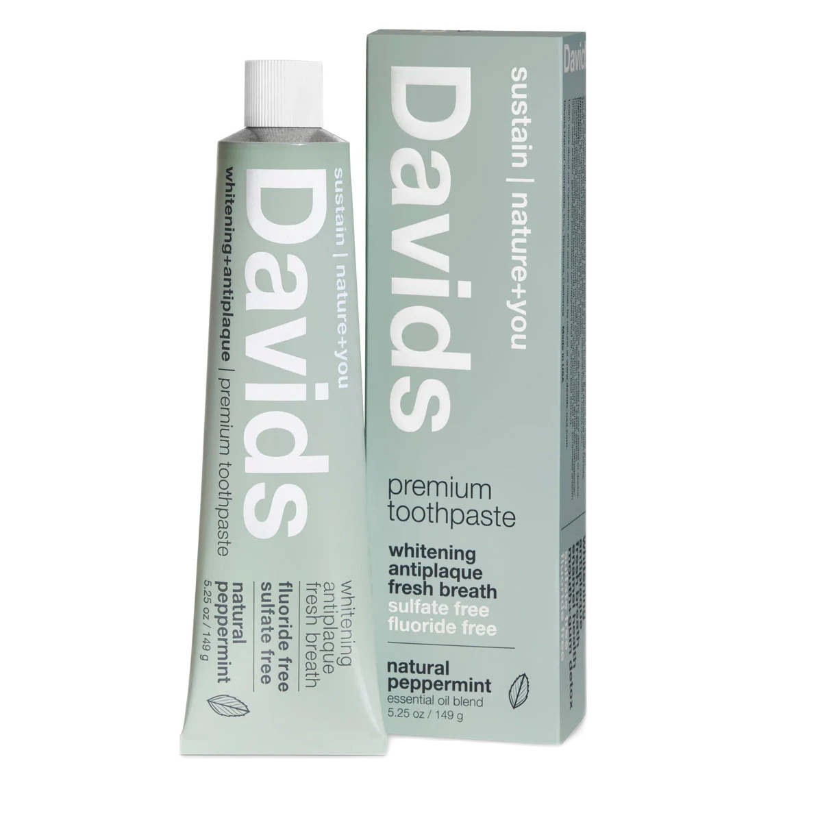 Davids Premium Natural Peppermint Toothpaste – 149 g